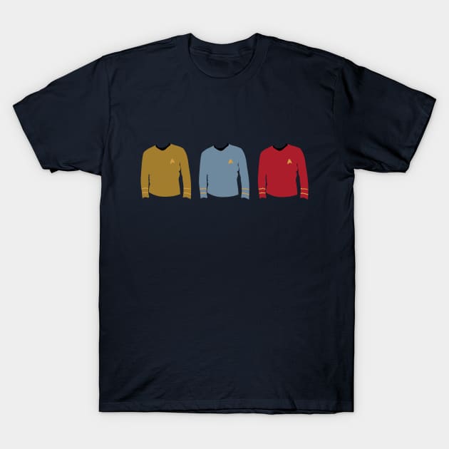 Star Trek Shirt Colours T-Shirt by AquaMockingbird